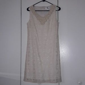 Cream Lace Petite Dress